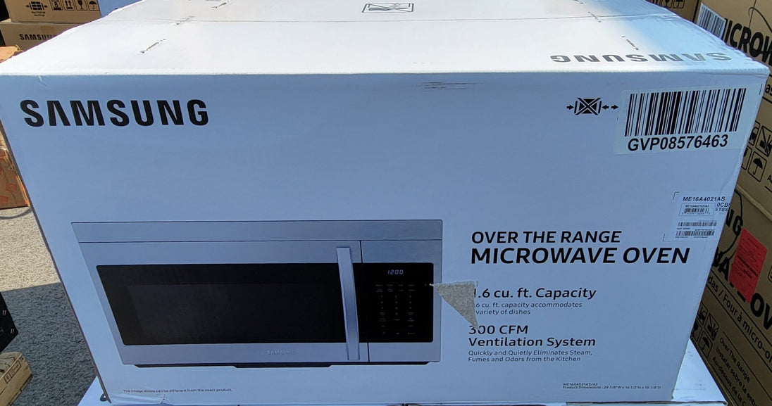 Samsung 1.6 cu. ft. Over-the-Range Microwave Auto Cook Stainless Steel ME16A4021AS - resaled - Samsung - 887276532936