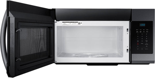 Samsung 1.7 Cu. Ft. Over-the-Range Microwave Black Stainless Steel ME17R7021EG Hood - resaled - Samsung - 887276390024