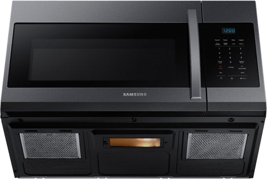 Samsung 1.7 Cu. Ft. Over-the-Range Microwave Black Stainless Steel ME17R7021EG Hood - resaled - Samsung - 887276390024