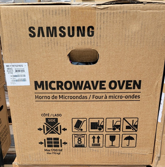 Samsung 1.7 Cu. Ft. Over-the-Range Microwave Black Stainless Steel ME17R7021EG Hood - resaled - Samsung - 887276390024