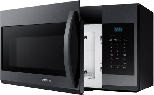 Samsung 1.7 Cu. Ft. Over-the-Range Microwave Black Stainless Steel ME17R7021EG Hood - resaled - Samsung - 887276390024