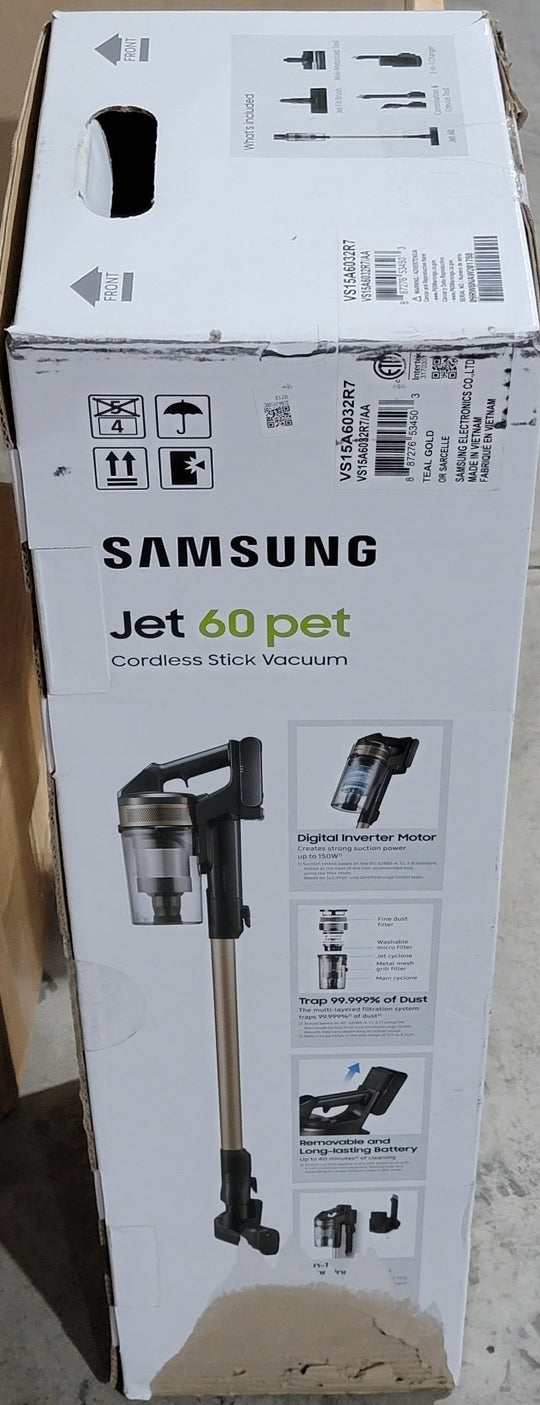 Samsung Jet 60 Pet Cordless Battery Stick Vacuum Rose Gold VS15A6032R7/AA Lightweight New - resaled - Samsung - 887276534503