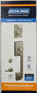 Schlage Century Satin Nickel Door Handleset Latitude F60GCEN619LAT Single Cylinder Handle - resaled - Schlage - 194555135352