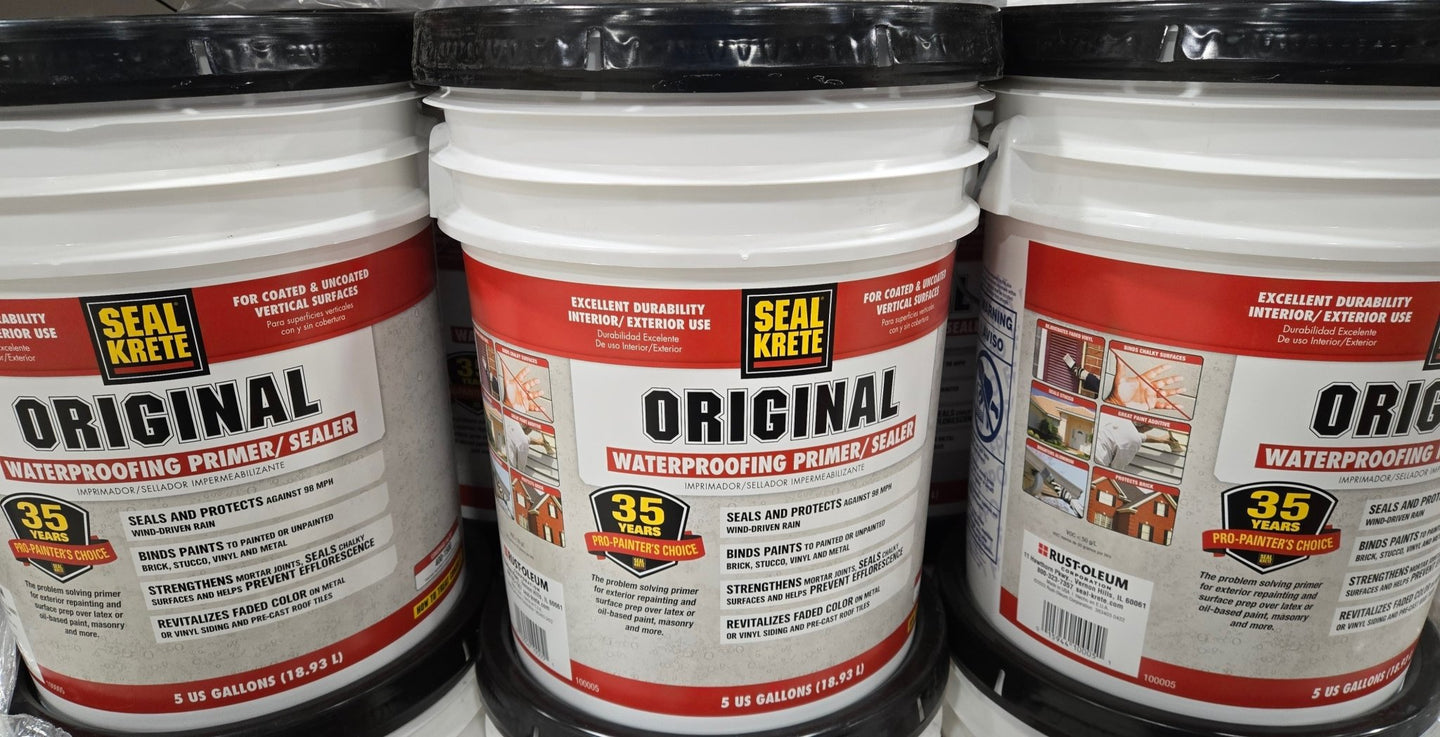 Seal - Krete 5 Gal. Original Waterproofing Primer Sealer Clear Basement Gallon Bucket - resaled - Seal - Krete - 015944100051