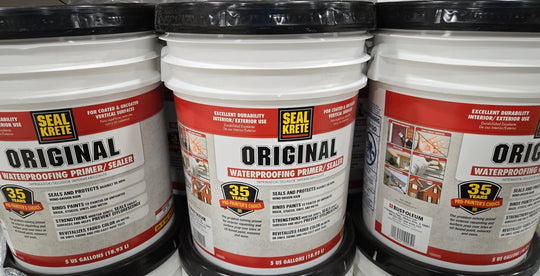 Seal - Krete 5 Gal. Original Waterproofing Primer Sealer Clear Basement Gallon Bucket - resaled - Seal - Krete - 015944100051
