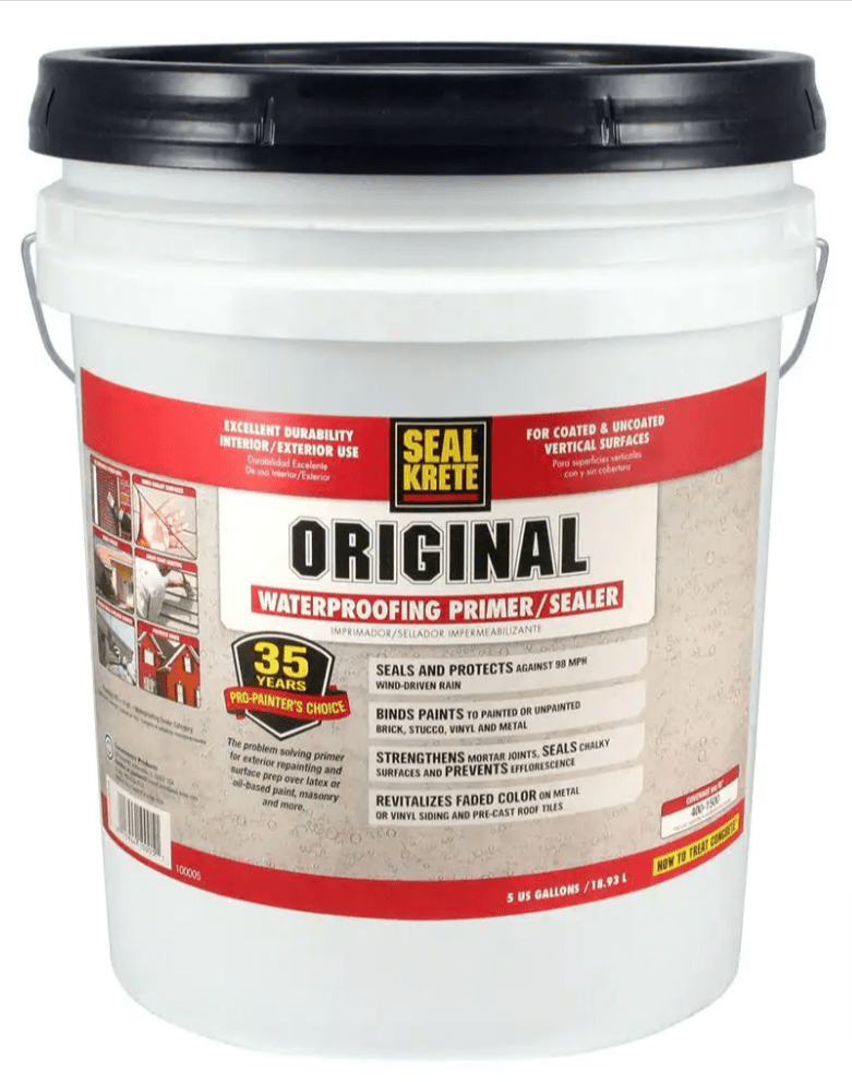 Seal - Krete 5 Gal. Original Waterproofing Primer Sealer Clear Basement Gallon Bucket - resaled - Seal - Krete - 015944100051