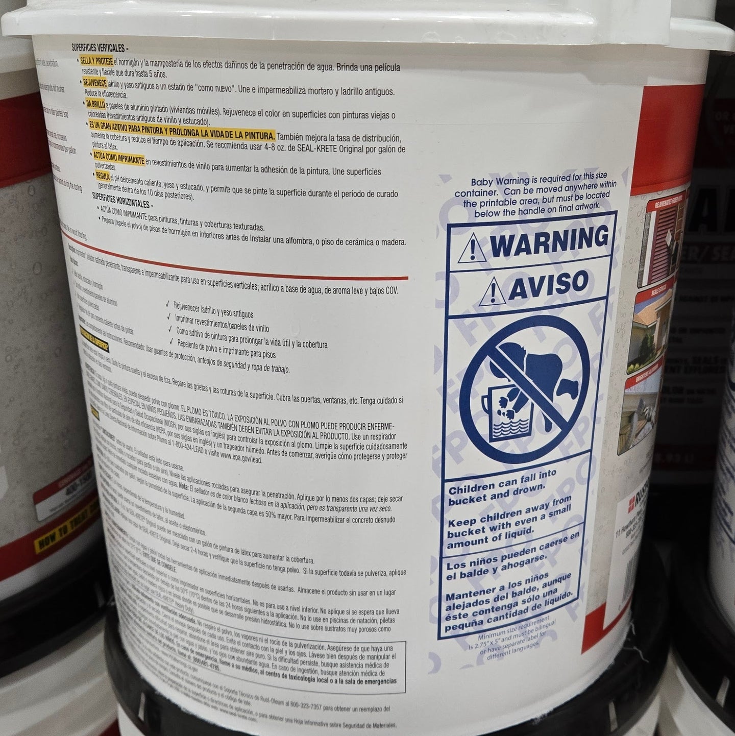Seal - Krete 5 Gal. Original Waterproofing Primer Sealer Clear Basement Gallon Bucket - resaled - Seal - Krete - 015944100051
