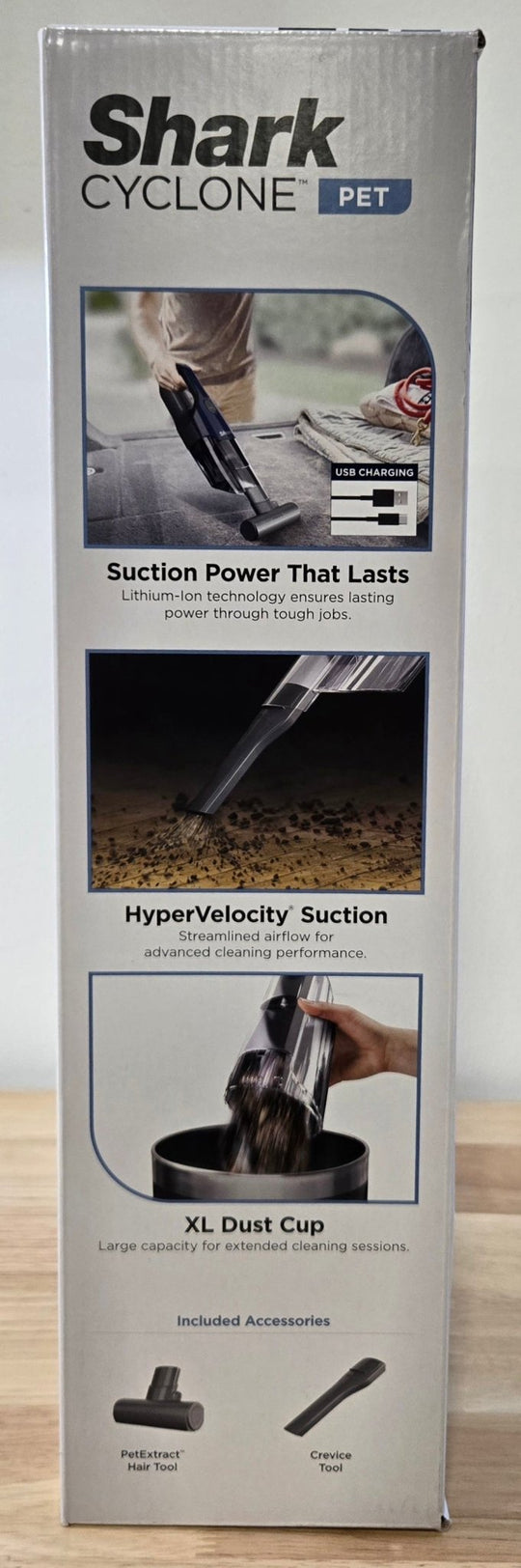 Shark Cyclone Bagless Cordless Washable Filter Handheld Vacuum Pet Hair Tool CH701 Blue Hyper Velocity Suction - resaled - Shark - 622356610759