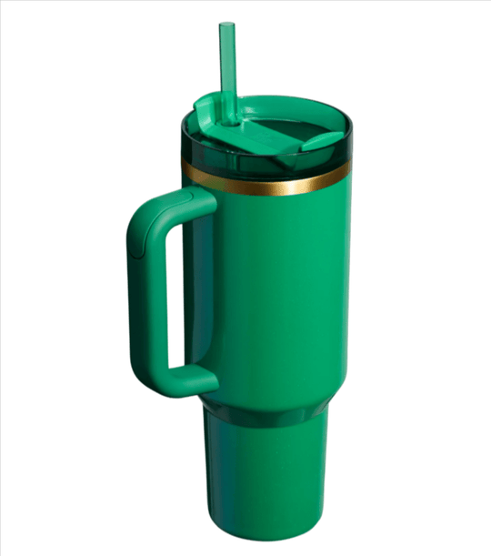 Stanley St. Patrick's Day Shamrock Green Gold Quencher Tumbler 40 OZ H2.0 FlowState - resaled - Stanley - 041604454172