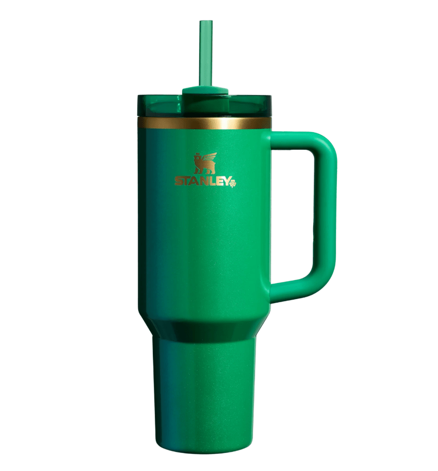 Stanley St. Patrick's Day Shamrock Green Gold Quencher Tumbler 40 OZ H2.0 FlowState - resaled - Stanley - 041604454172