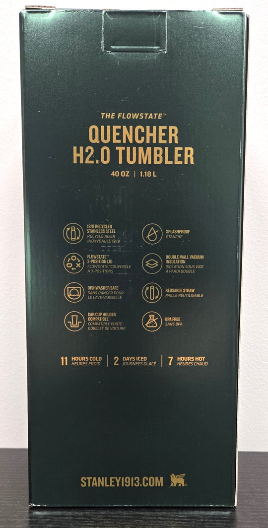 Stanley St. Patrick's Day Shamrock Green Gold Quencher Tumbler 40 OZ H2.0 FlowState - resaled - Stanley - 041604454172