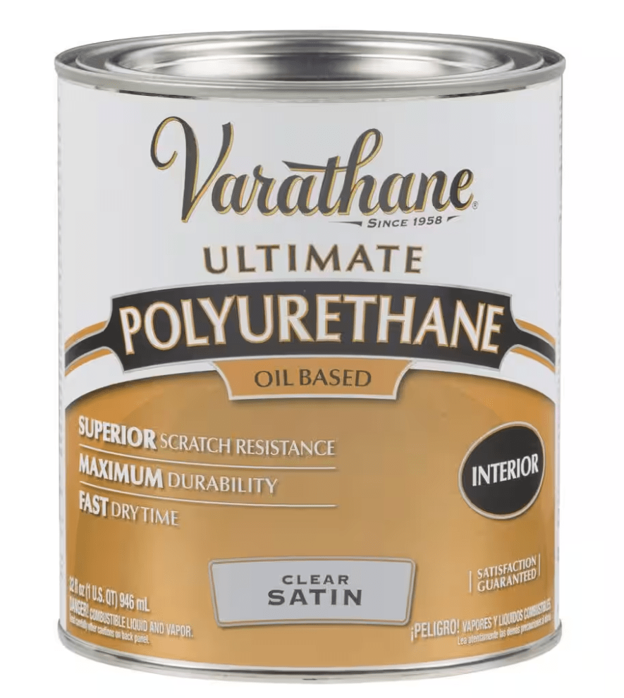 Varathane Lot of 2x 1 qt. Clear Satin Oil - Based Interior Polyurethane Quart Can - resaled - Varathane - 020066430511