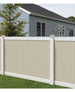 Veranda White Tan Vinyl Woodbridge Privacy Fence Panel Kit 6 ft. H x 8 ft. W Pro-Series Unassembled - resaled - Veranda - 090489239251