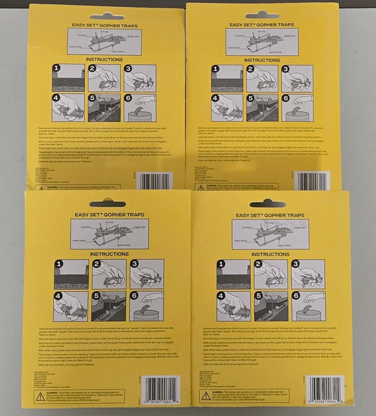 Victor Easy - Set Outdoor Gopher Trap 4 Pack Galvanized steel M0611 - resaled - Victor - 036348006114