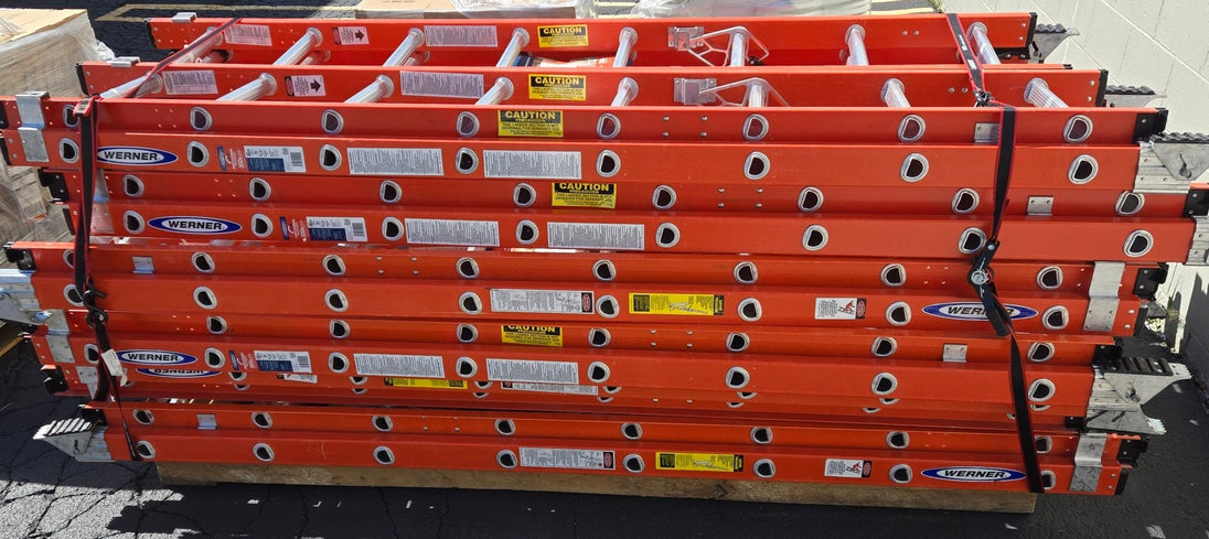 Werner 16 ft. Fiberglass Extension Ladder 300 lb. Load Capacity Type IA Duty Rating D6216 - 2 - resaled - Werner - 051751019094