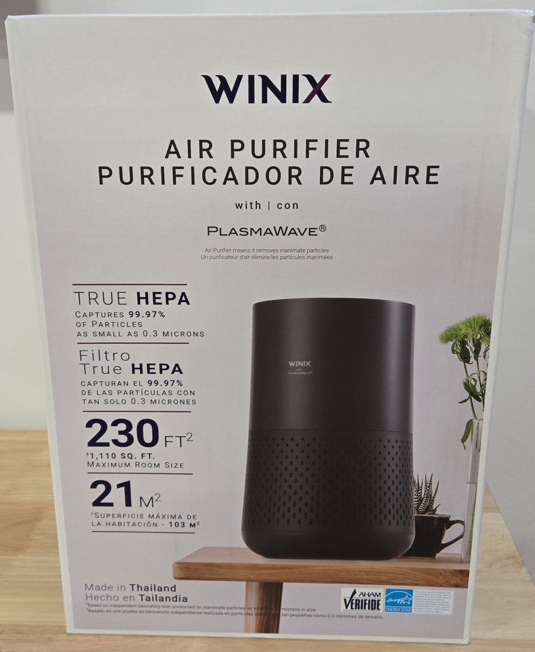 Winix A230 360° All - in - One 4 - Stage True HEPA Air Purifier Black PlasmaWave Technology - resaled - Winix - 8809490583480