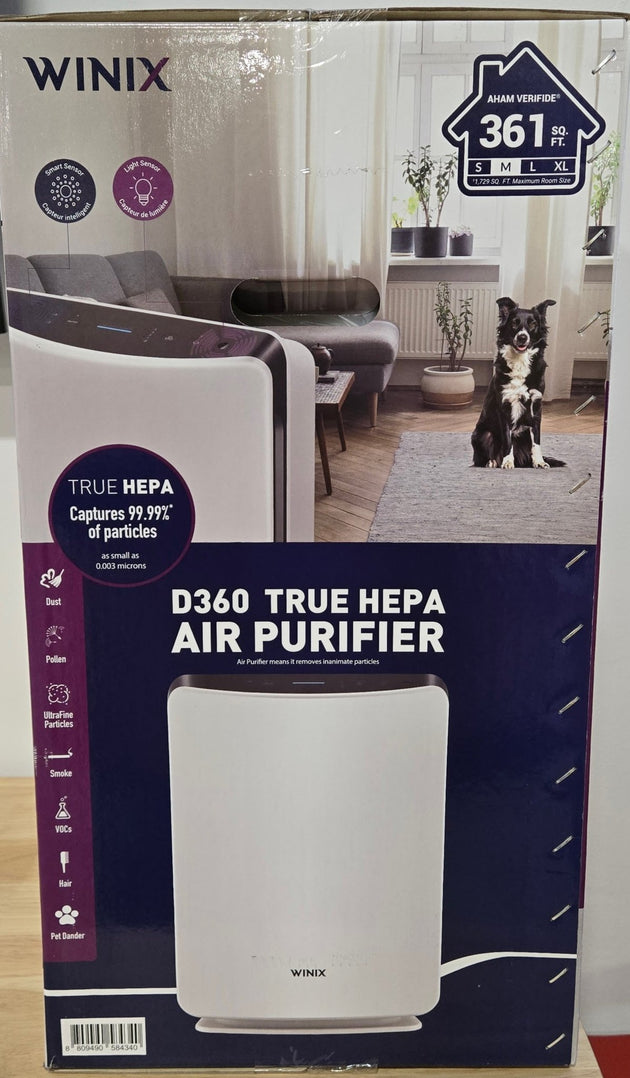 Winix D360 True HEPA 3 - Stage Air Purifier AHAM Verified 360 sq. ft. White - resaled - Winix - 8809490584340