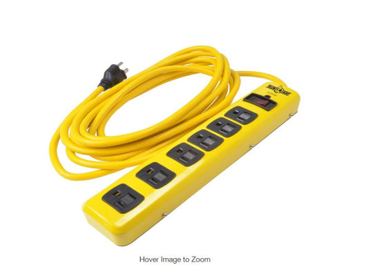 Yellow Jacket 15 ft. 6-Outlet Surge Protector Power Strip 14/3 Extension Cord 51380001 - resaled - Yellow Jacket - 078693051388