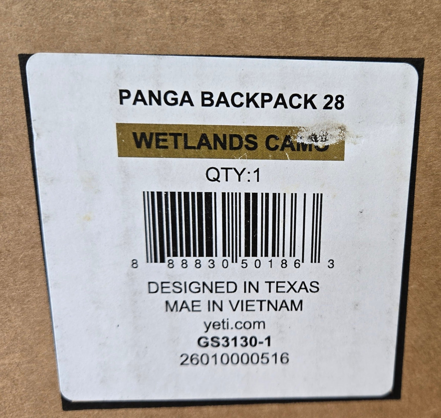 YETI Panga 28L Waterproof Backpack Wetlands Camo New Limited Edition - resaled - Yeti - 888830501863