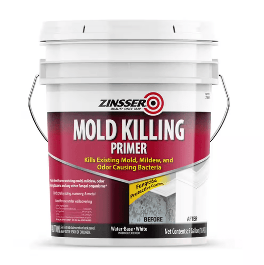 Zinsser 5 gal. Mold Killing Interior Exterior Primer Gallon Bucket - resaled - Zinsser - 020066238049