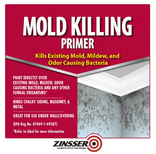 Zinsser 5 gal. Mold Killing Interior Exterior Primer Gallon Bucket - resaled - Zinsser - 020066238049