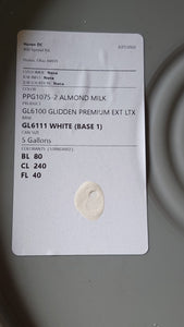 Glidden Premium Exterior Flat Paint PPG1075-2 Almond Milk 5 Gallon Bucket PPG House