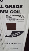 Load image into Gallery viewer, Appleton Aluminum Trim Coil 24&quot; x 50&#39; x .019&quot; Royal Brown White Flashing Roll Roofing
