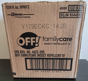 OFF! Lot of 12 Family Care Unscented Spray Insect Repellent Case 6 oz. Spray Bottle OFF
