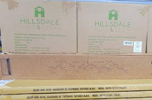Hillsdale Furniture Highlands 5 Piece Julien King Bedroom Set Espresso Black Metal Wood Pine Iron
