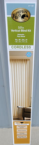 Hampton Bay Alabaster Vertical Blind Kit Sliding Door Patio Window 78" W x 84" L 3.5" 371 581 Room Darkening