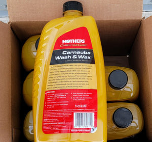 Mothers Lot of 6x California Gold Carnauba Car Wash Wax Liquid 64 oz Bottle