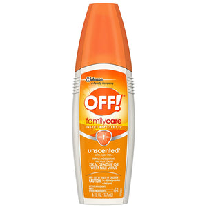 OFF! Lot of 12 Family Care Unscented Spray Insect Repellent Case 6 oz. Spray Bottle OFF