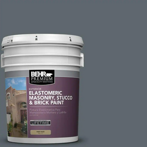 Behr Premium Elastomeric Paint Evening Blues 5 Gallon Bucket Masonry Stucco Brick Foundation Basement