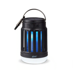 PIC Solar LED Lantern Mosquito Bug Zapper Camping USB Rechargeable