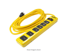 Yellow Jacket 15 ft. 6-Outlet Surge Protector Power Strip 14/3 Extension Cord 51380001