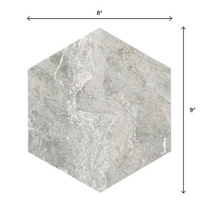Daltile Pallet of 48 Cases Perpetuo Hexagon Porcelain Tile 8" x 9" PT23-Eternal 9.37 sq. ft. Matte Gray