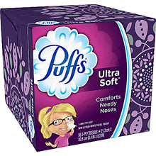 Load image into Gallery viewer, Puffs Ultra Soft Facial Tissues Case 24 Cube Box of 56 2-Ply PGC35038
