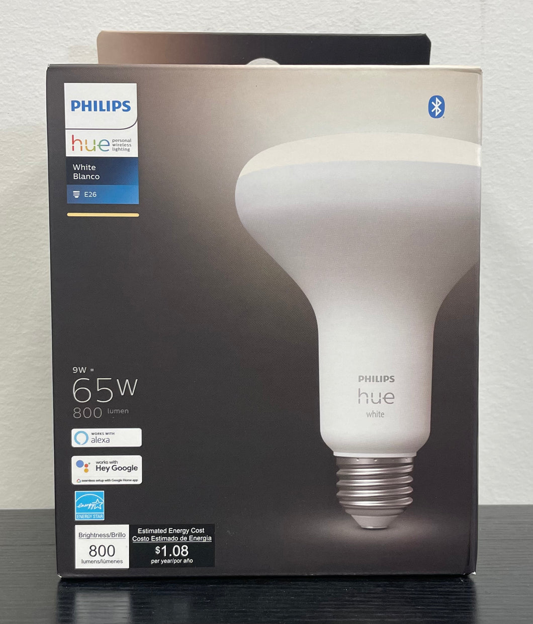 Philips Hue White BR30 LED Smart Wireless Flood Light Bulb 65W Equivalent Dimmable Bluetooth