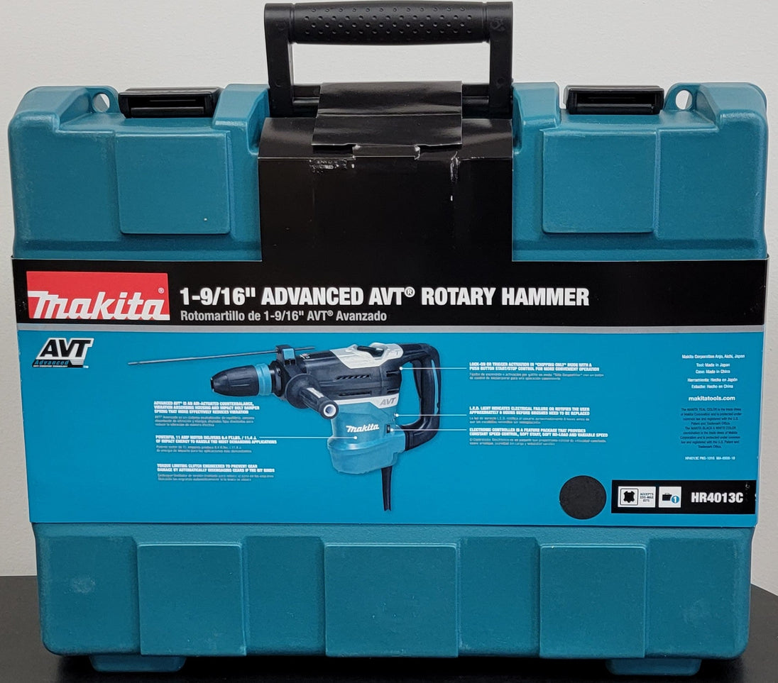 Makita 11 Amp 1 - 9/16 in Corded SDS - MAX AVT Rotary Hammer Drill HR4013C Conrete Masonry Hard Case - resaled - Makita - 088381651325
