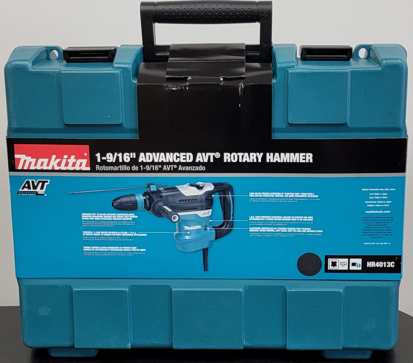 Makita 11 Amp 1 - 9/16 in Corded SDS - MAX AVT Rotary Hammer Drill HR4013C Conrete Masonry Hard Case - resaled - Makita - 088381651325