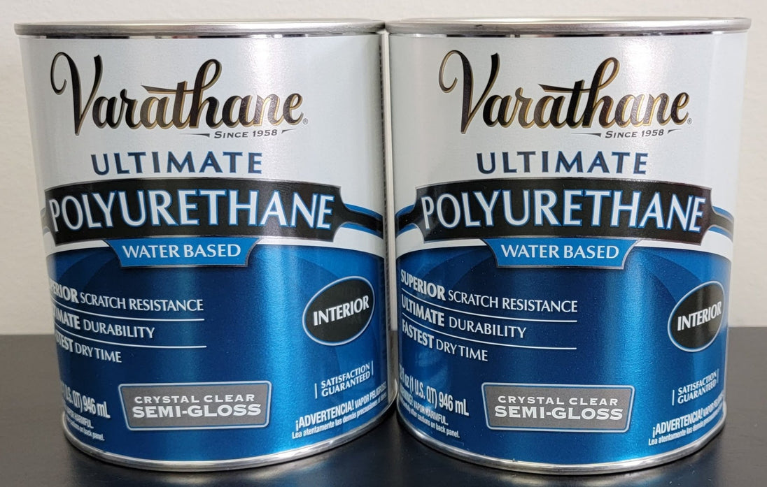 Varathane Lot of 2 Clear Semi - Gloss Polyurethane 1 Qt Water Based Wood Interior Quart - resaled - Varathane - 026748200144